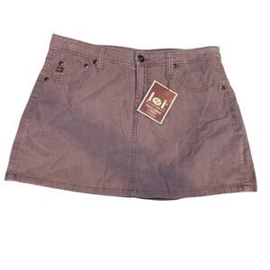 LEI Deadstock Y2k corduroy mini micro skirt size 5 pink academia‎ preppy grunge